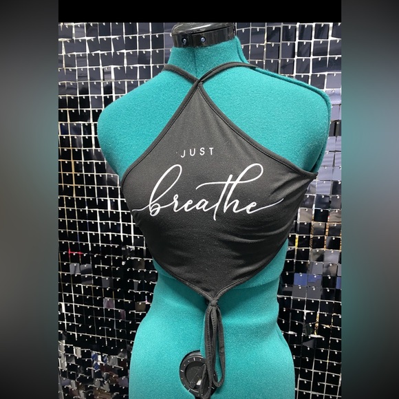 Tops - “Just Breathe” Halter Tank